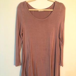 Tan Long Sleeve Dress